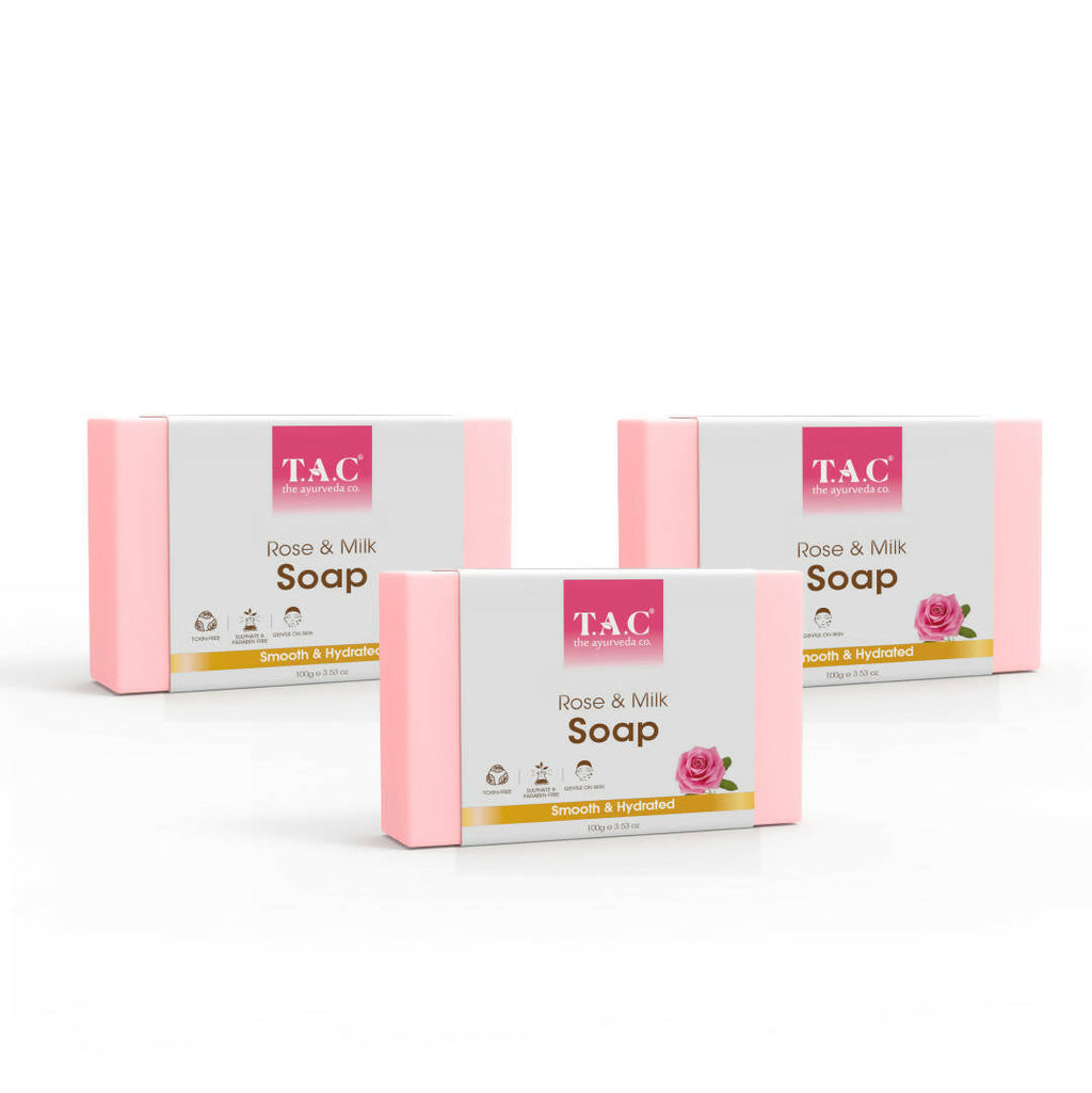 TAC - The Ayurveda Co. Rose & Milk Soap | Grocsy