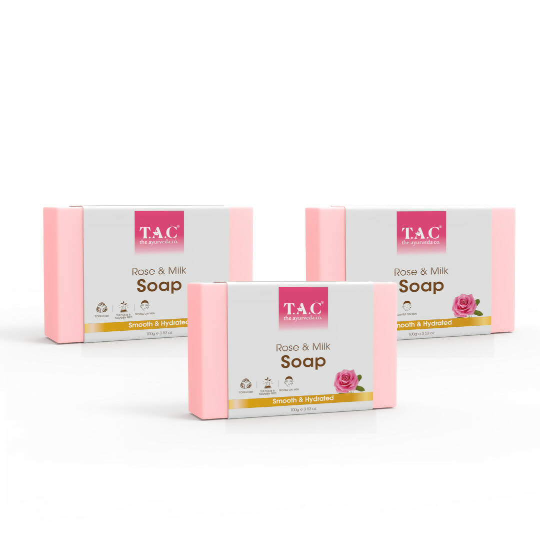 TAC - The Ayurveda Co. Rose & Milk Soap | Grocsy