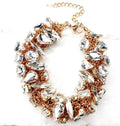 Bling Accessories Rhine Stone Glass Statement Crystal Bracelet | Grocsy
