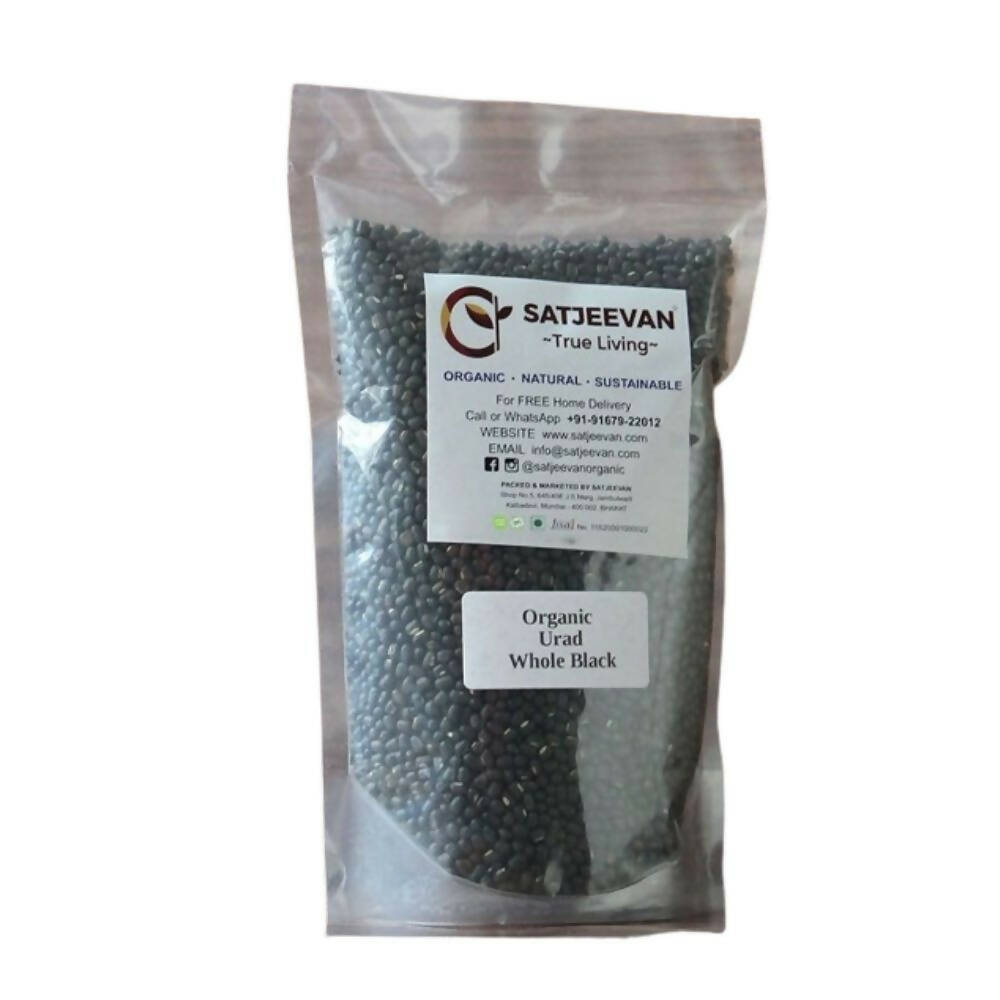Satjeevan Organic Urad Whole Black | Grocsy