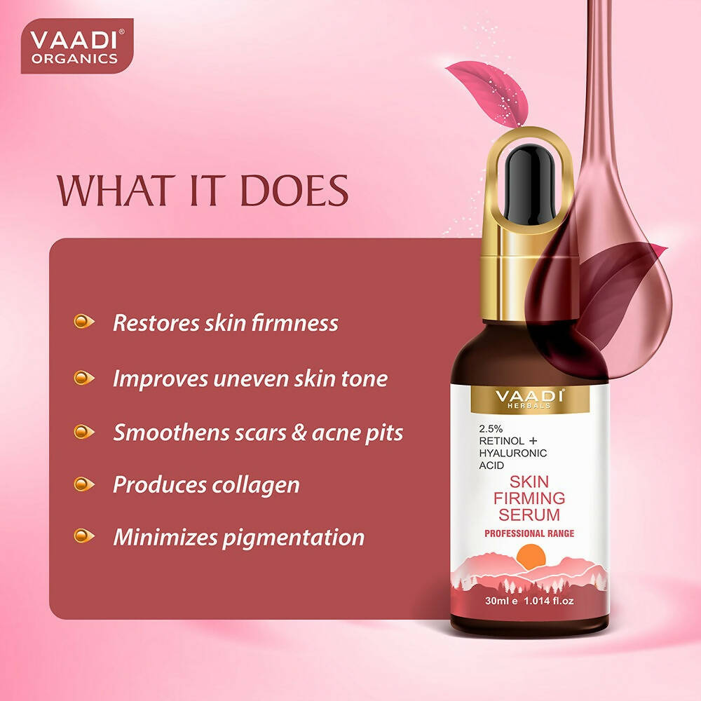 Vaadi Herbals Skin Firming Serum With 2.5% Retinol & Hyaluronic Acid | Grocsy
