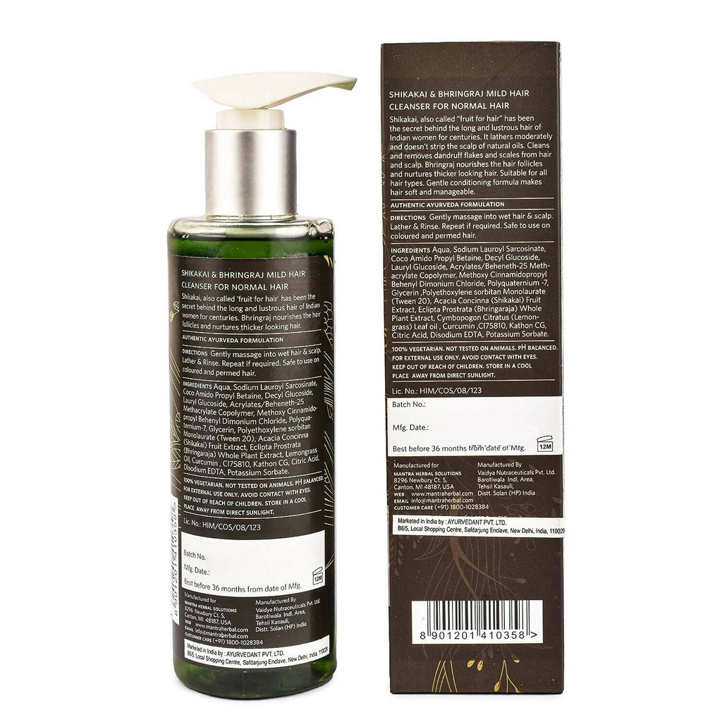 Mantra Herbal Shikakai and Bhringraj Mild Hair Cleanser For Normal Hair | Grocsy
