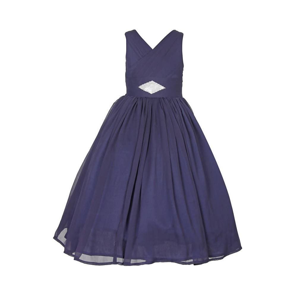 Asmaani Baby Girl's Navy Blue Designer Dress (AS-DRESS-22003) | Grocsy