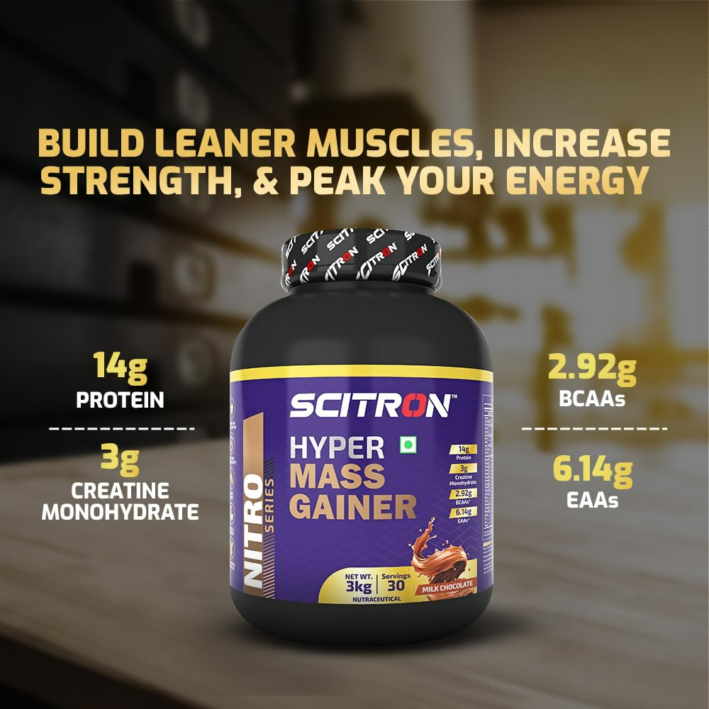 Scitron Nitro Series Hyper Mass Gainer Milk Chocolate | Grocsy