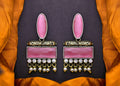 Joban Fashion Women Brass Pink Ad Earrings | Grocsy