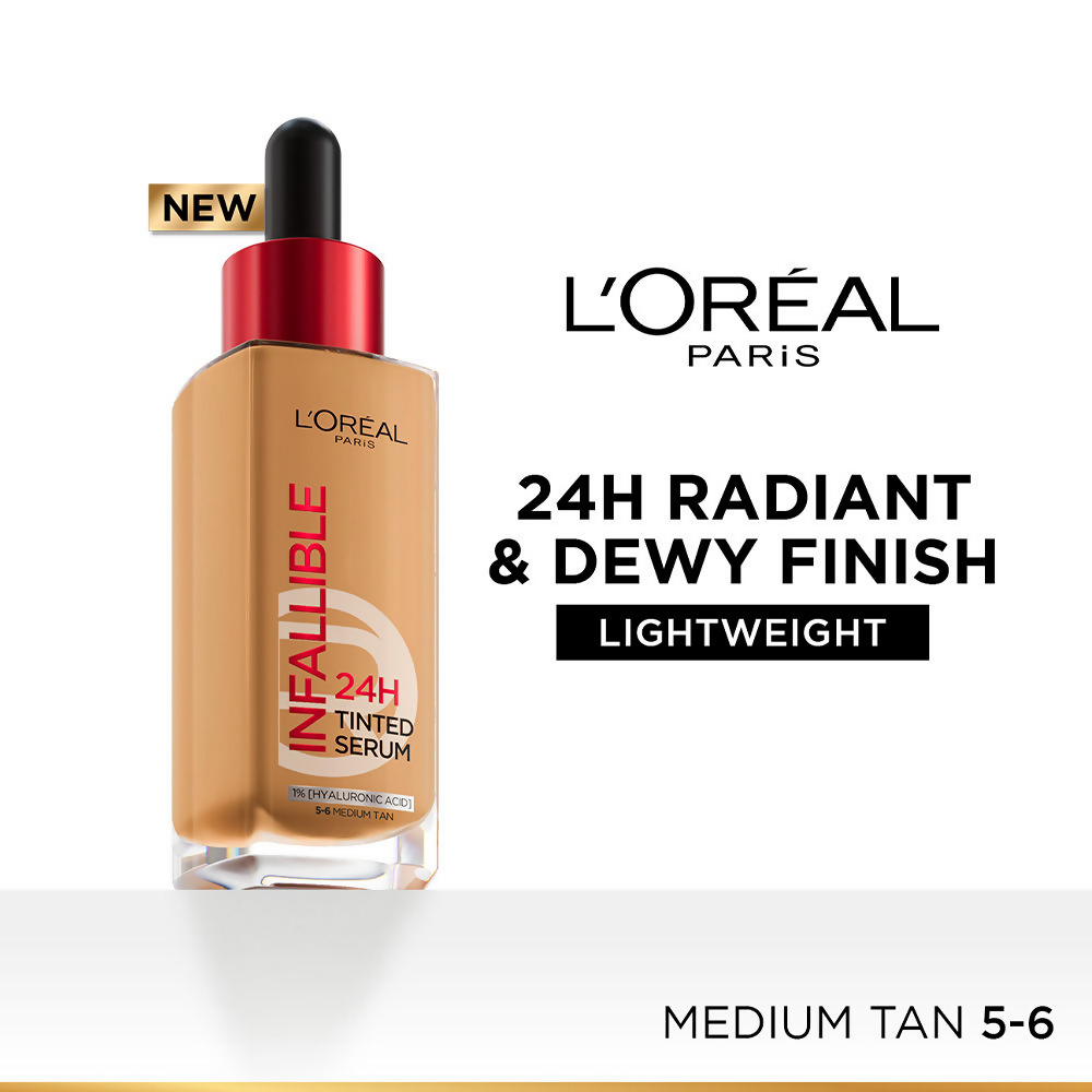 L'Oreal Paris Infallible 24H Tinted Serum Foundation - Medium Tan | Grocsy