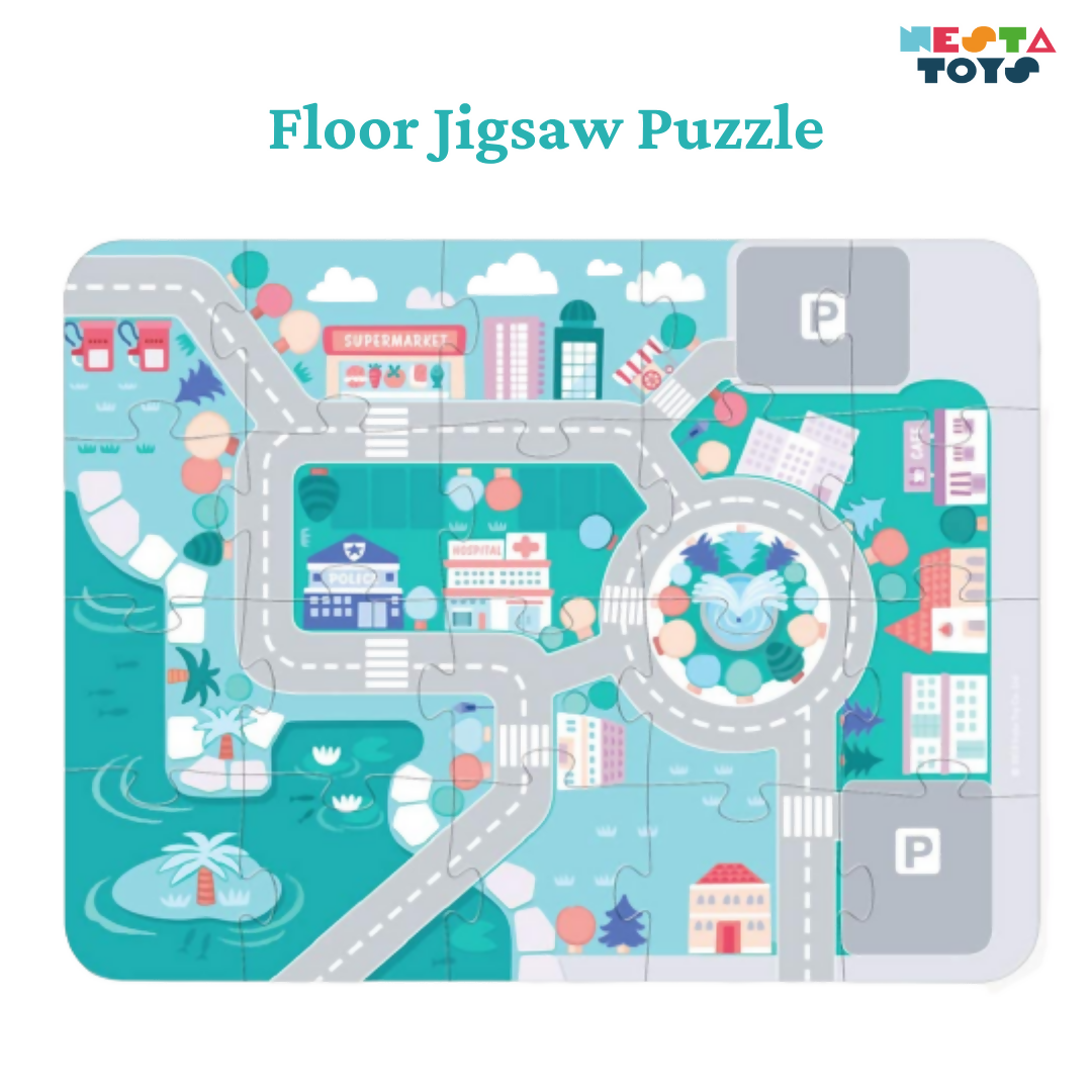 Nesta Toys 115 Pieces Wooden City Building Blocks, Stacking Educational Toys |Building Toys for Creative Play (3+ Years) | Grocsy