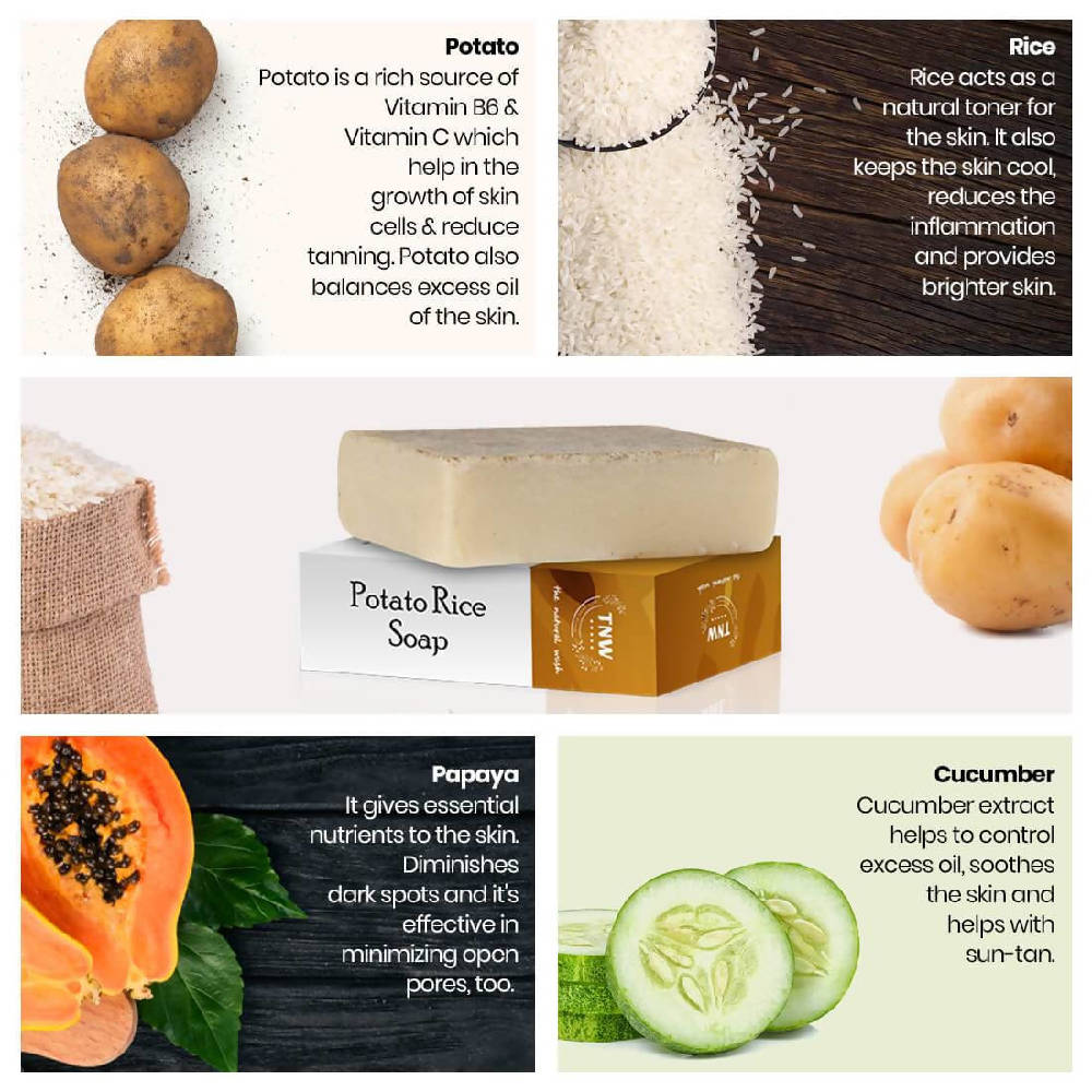 The Natural Wash Potato Rice Soap | Grocsy