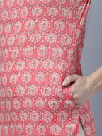 Myshka Stylish Pink Sleeveless Women's Kurta | Grocsy