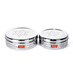 Sumeet Stainless Steel Hole Puri Dabbas/Sprout Maker/Flat Canisters With Air Ventilation | Grocsy