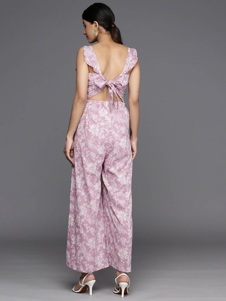 Ahalyaa Women's Traditional wear Jumpsuit - Lavender | Grocsy