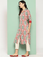 Ahalyaa Women's Traditional wear Kurta - Red | Grocsy