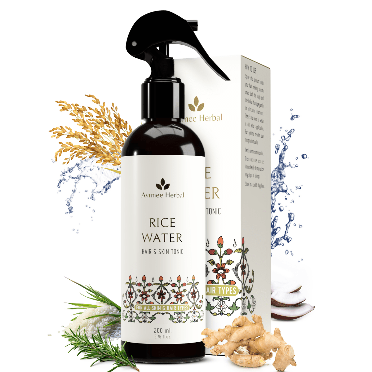 Avimee Herbal Rice Water for Hair and Skin | Grocsy