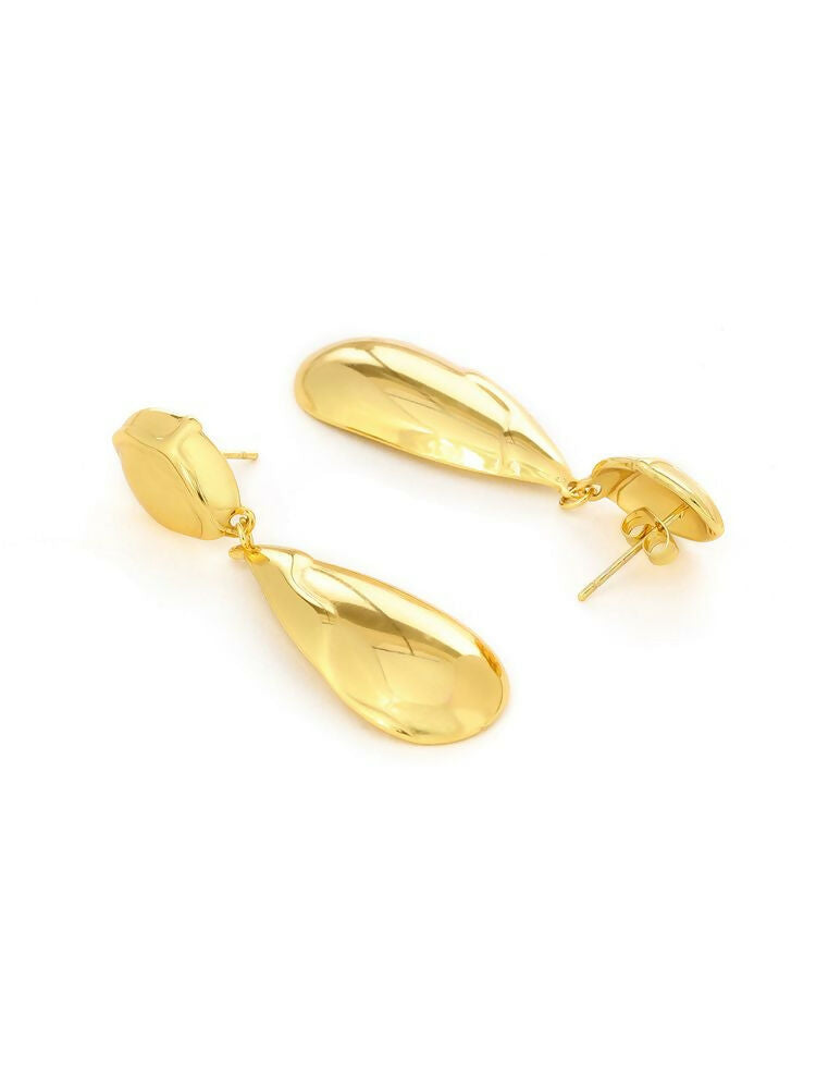 Golden Drop Earrings - Ruby Raang | Grocsy