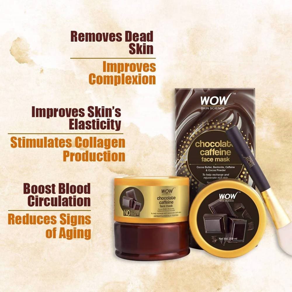Wow Skin Science Chocolate Caffeine Face Mask | Grocsy