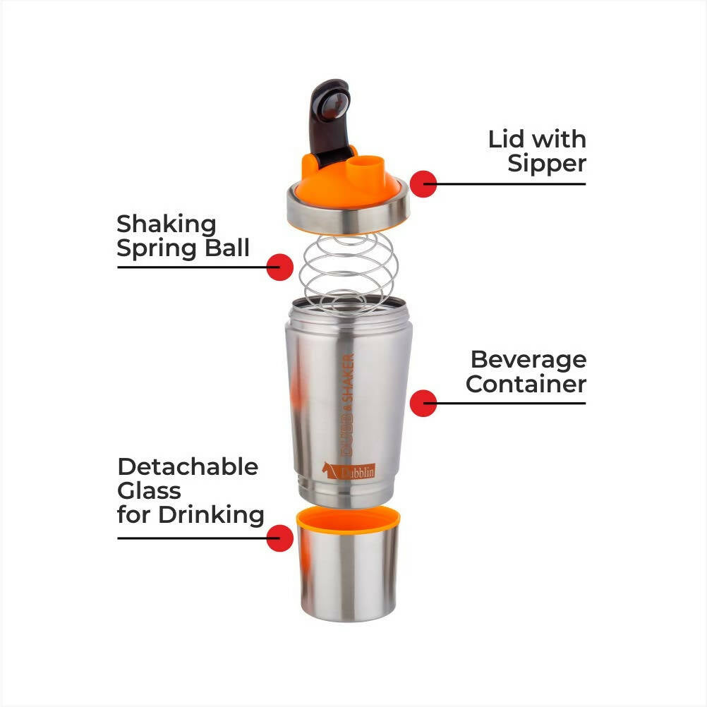 Dubblin Dubb & Shaker Gym Shaker Bottle | Grocsy