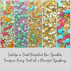 Confect Easter Sprinkles Edible | Mix Parrot Green, Yellow, Pink, White and Silver Pearls & Stars Pack of 5 (EAST 7) - 100Gms | Grocsy