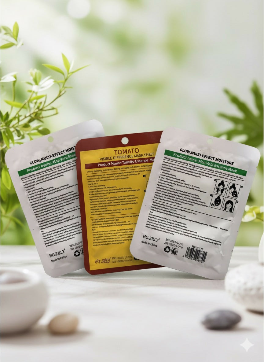 Brand born Whitening Aloe Essence Real Tomato Hydrating Masks Face Sheet Mask | Grocsy