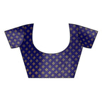 Vamika Navy Kalamkari Print With Jhalar Khadi Silk Saree (KITE NAVY) | Grocsy