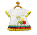 Chutput Kids White Ice Cream Design Solid Wool Frock | Grocsy