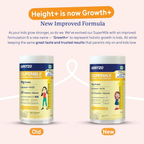 Gritzo SuperMilk Growth+ (Formerly Height+) Unsweetened Drink Mix (7-9y Girls), 10g Protein Powder- Creamy Vanilla | Grocsy