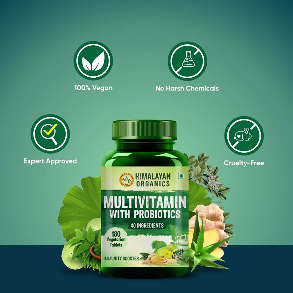 Himalayan Organics Immunity Multivitamin with Probiotics Tablets | Grocsy