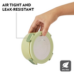 Borosil Glory Green Stainless Steel Lunch Box with Bag | Grocsy