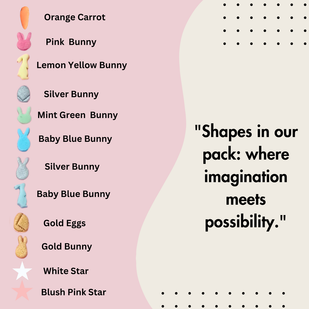Confect Easter Sprinkles Edible | Mix Parrot Green, Yellow, Pink, White and Silver Pearls & Stars Pack of 5 (EAST 7) - 100Gms | Grocsy