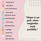 Confect Easter Sprinkles Edible | Mix Parrot Green, Yellow, Pink, White and Silver Pearls & Stars Pack of 5 (EAST 7) - 100Gms | Grocsy