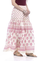 Mominos Fashion Cotton Block Print With Lace Work Off White Maroon Color Prints Palazzo | Grocsy