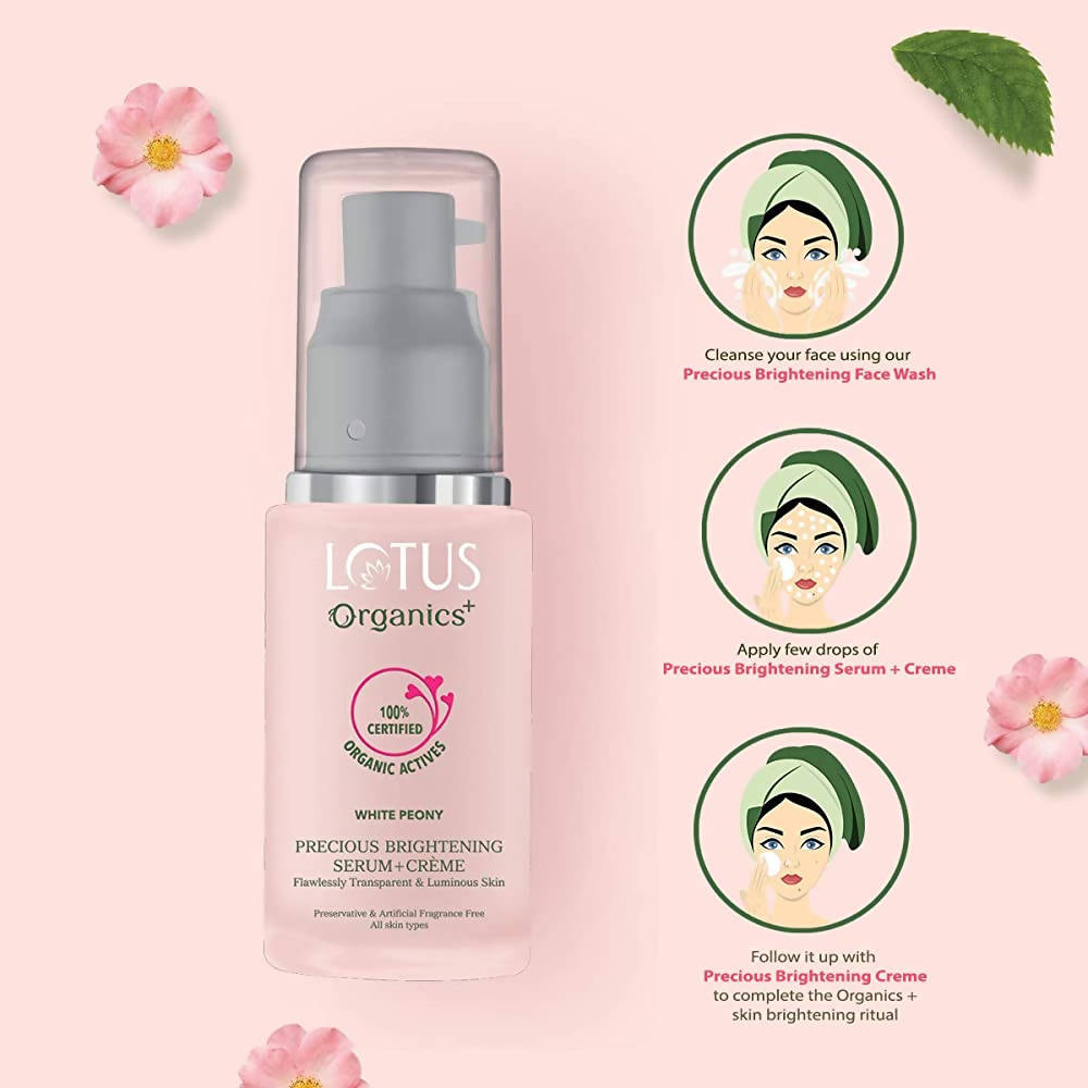 Lotus Organics+ Precious Brightening Serum Plus Creme | Grocsy