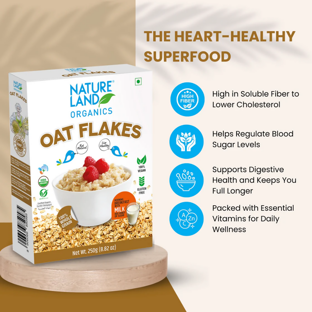 Nature Land Organics Oat Flakes | Grocsy