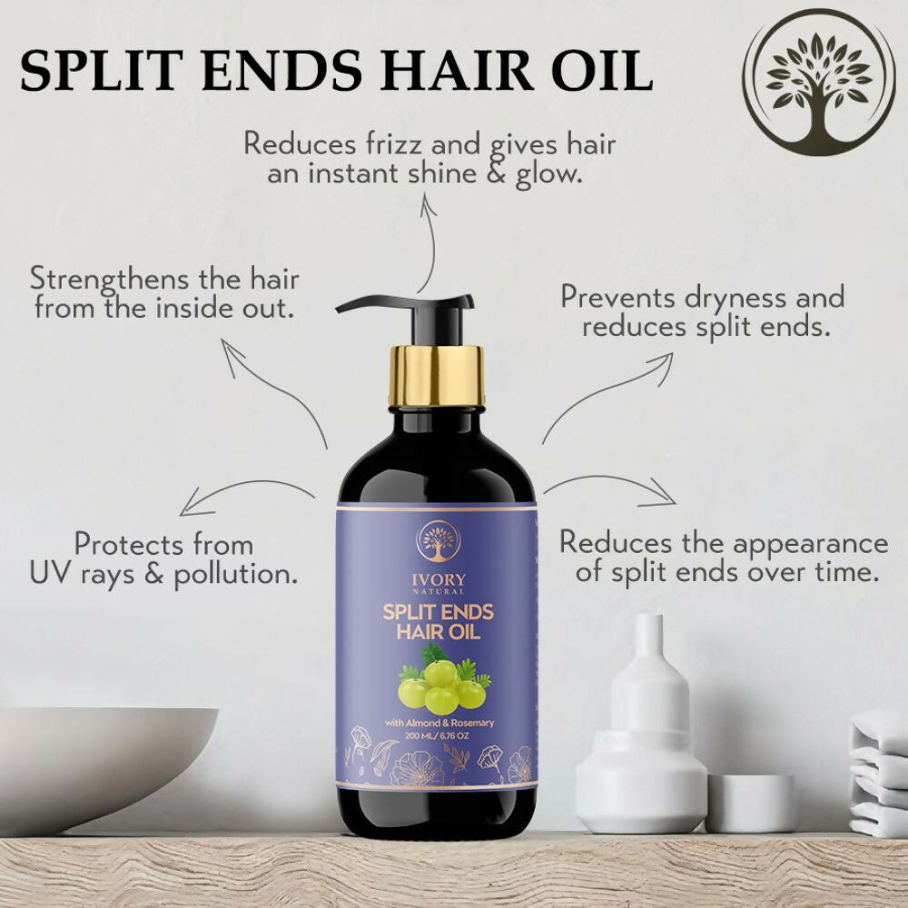 Ivory Natural Splits Ends Repair Hair Oil - Natural Hair Therapy For Split Ends And Hair Wellness | Grocsy