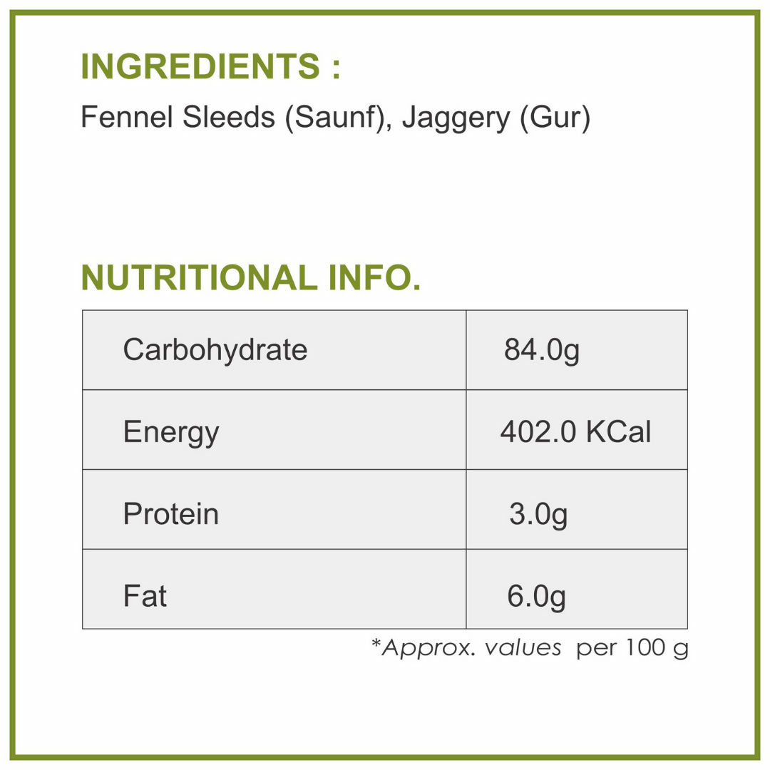 Dhampur Green Gur Saunf | Grocsy