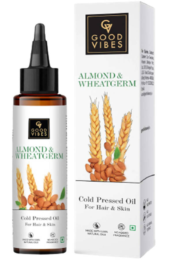 Good Vibes Almond And Wheatgerm Cold Pressed Oil For Hair & Skin | Grocsy
