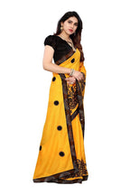 Vamika Yellow Dola Silk Embroidery Saree | Grocsy