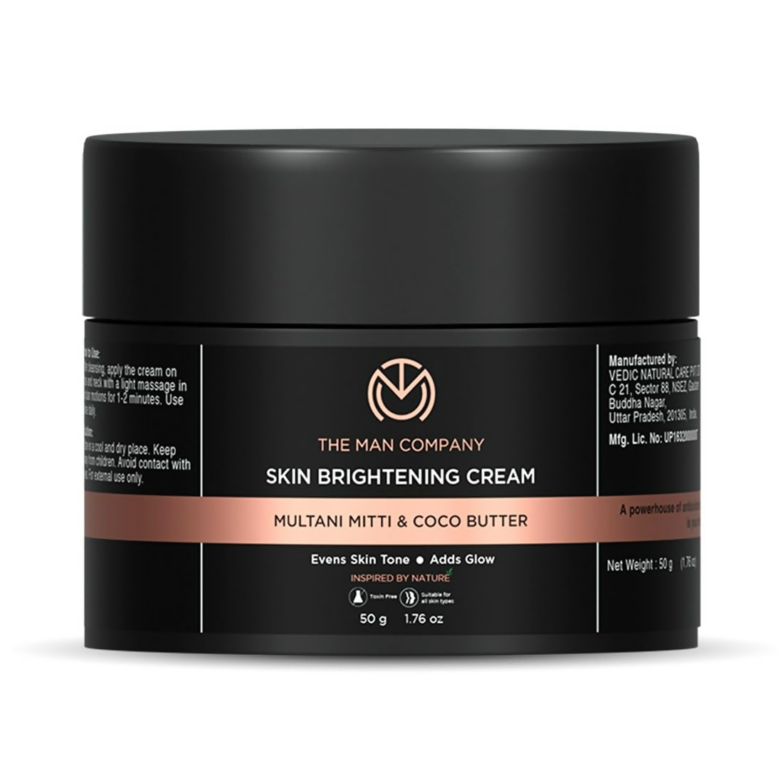 The Man Company Skin Brightening Cream Multani Mitti | Grocsy