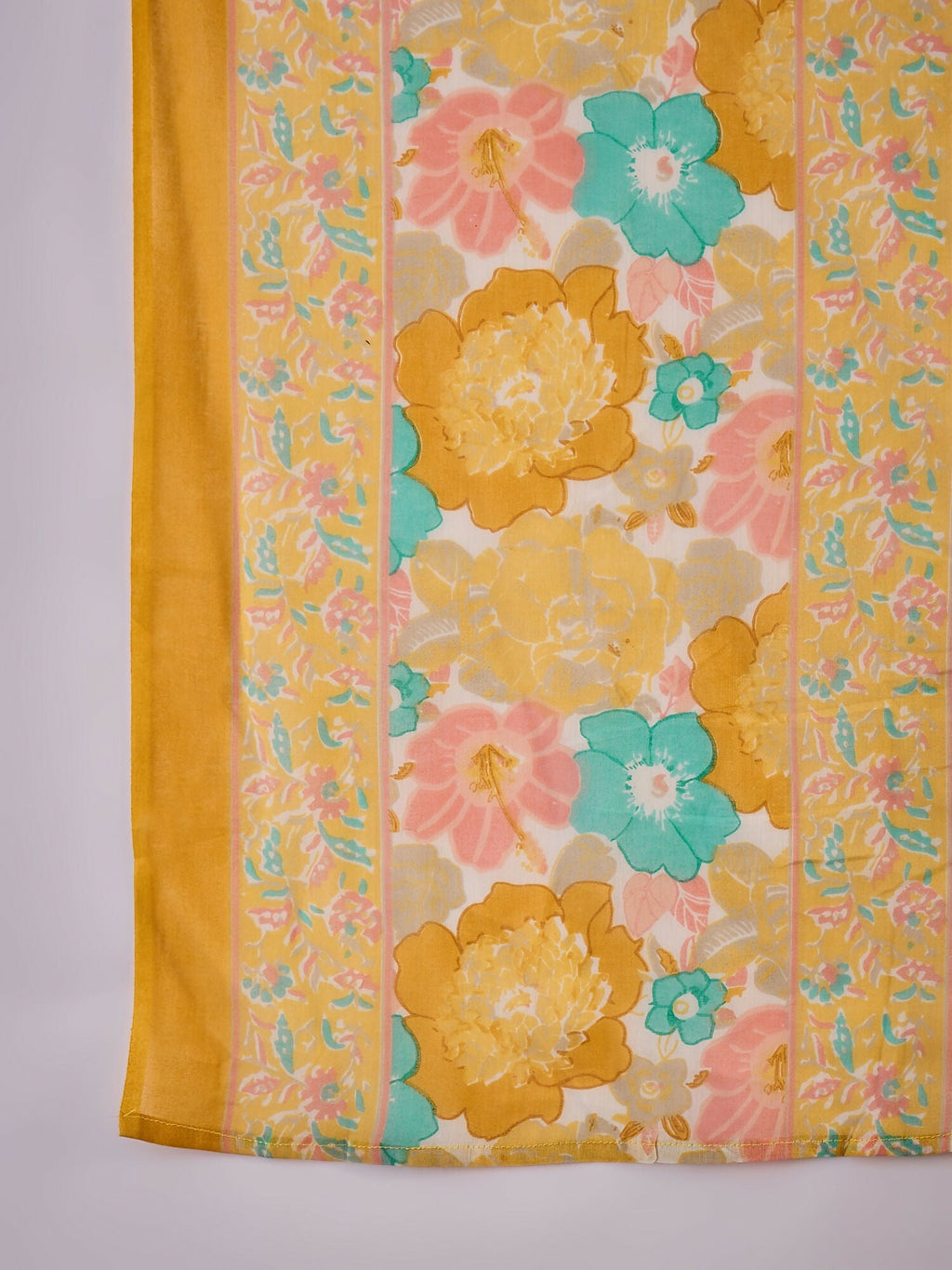 Joban Fashion Printed Mustard Pure Cotton Kurta Set | Grocsy