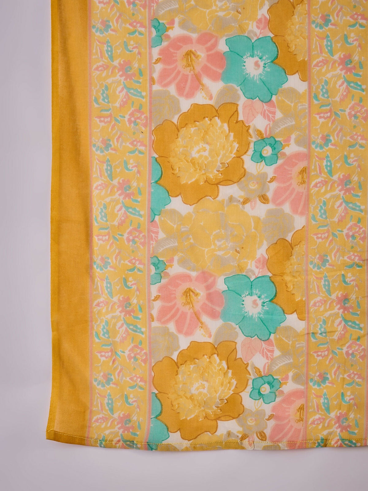 Joban Fashion Printed Mustard Pure Cotton Kurta Set | Grocsy