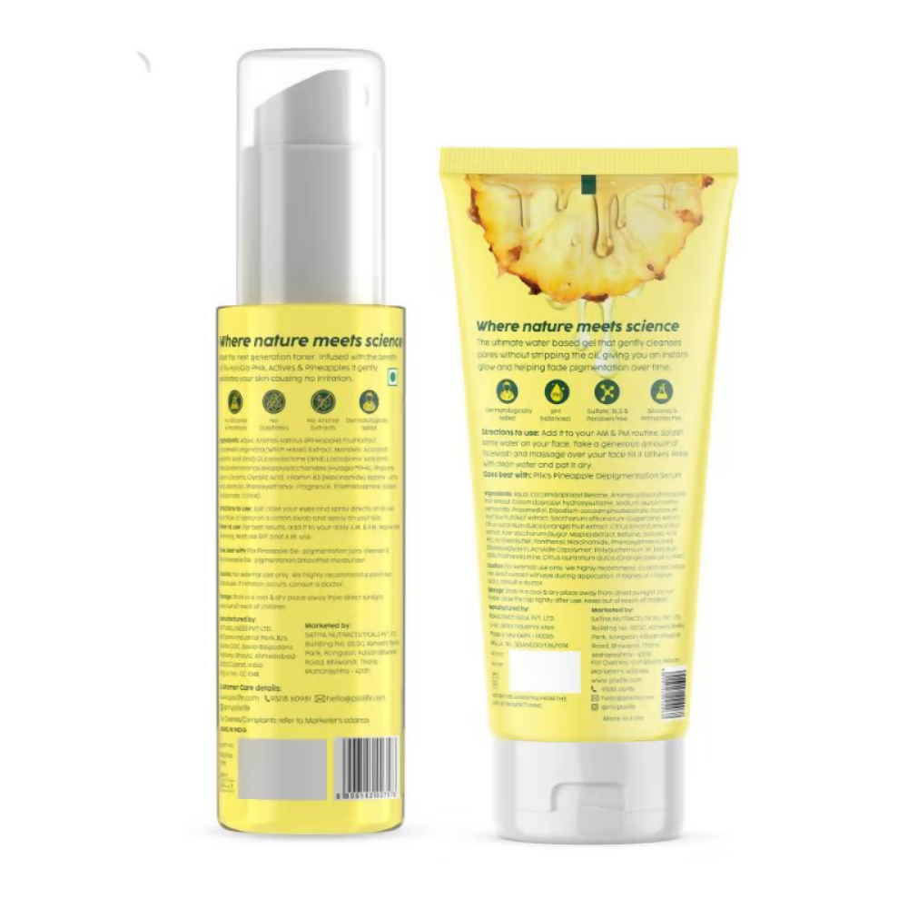 PLIX The Plant Fix Pineapple Depigmentation Regime With Fruity Toner & Cleanser | Grocsy
