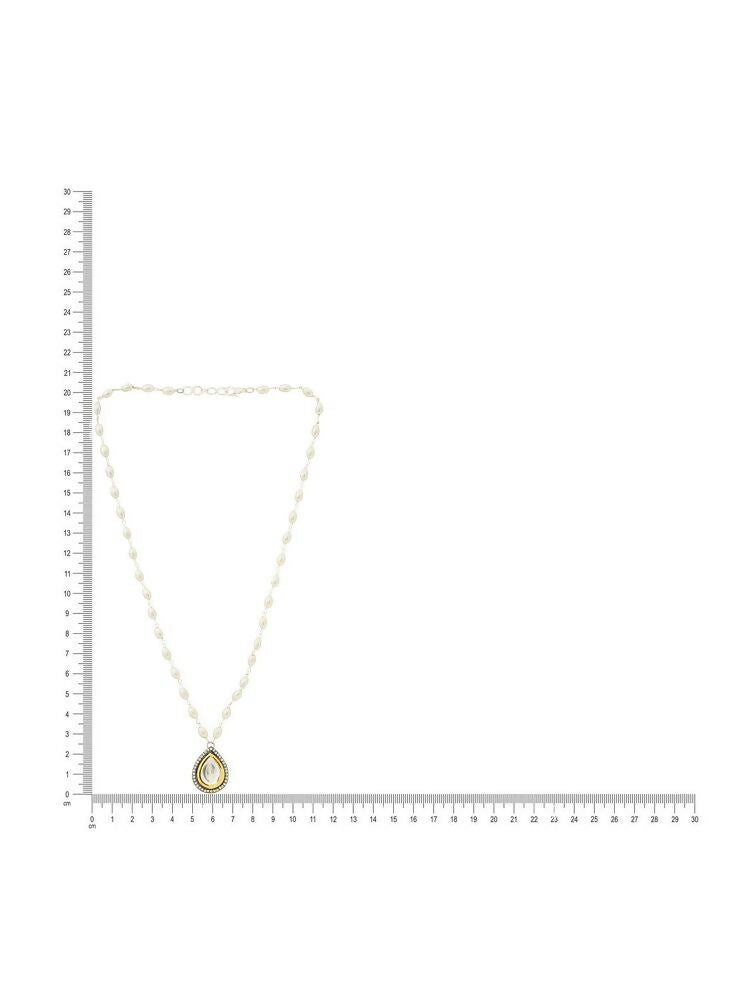 Beaded Kundan Necklace - Ruby Raang | Grocsy