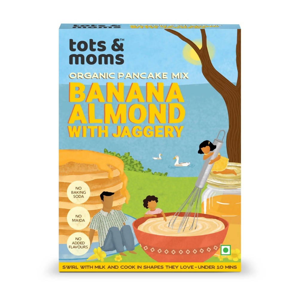 Tots and Moms Banana Almond Pancake with Jaggery Pancake Mix | Grocsy