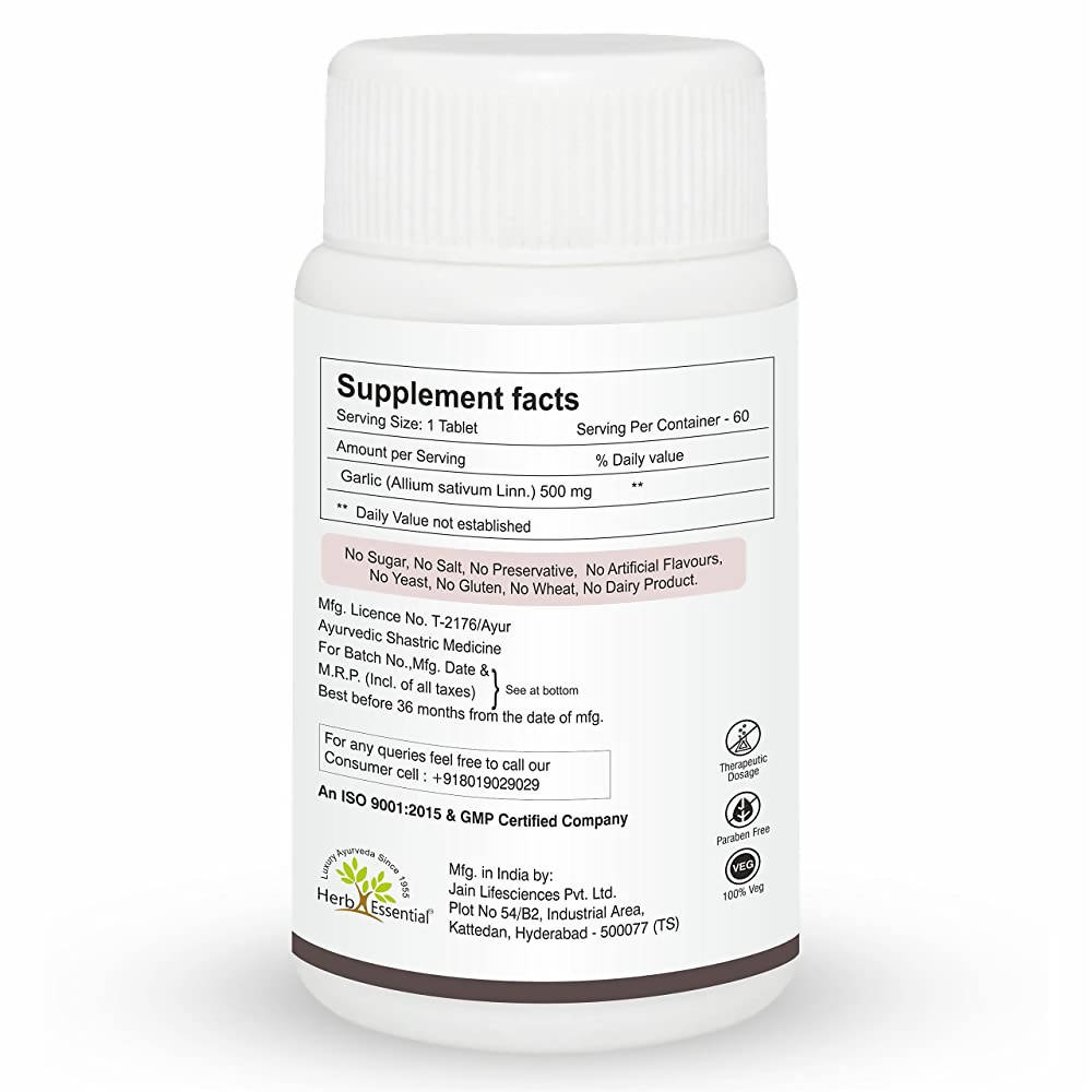 Herb Essential Garlic Tablets | Grocsy