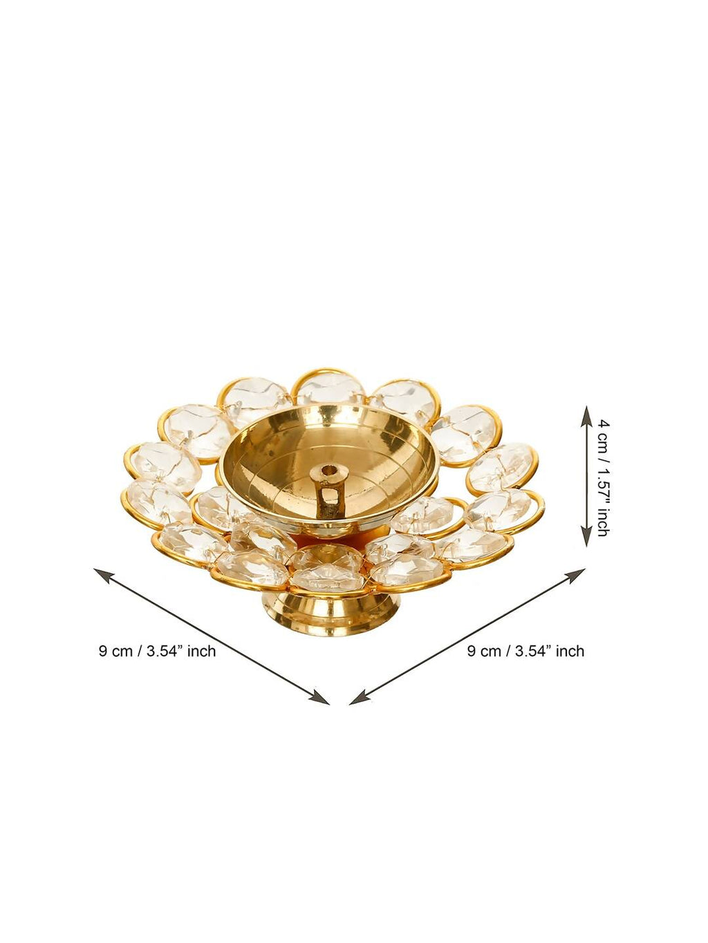 eCraftIndia Gold-Toned 2 Pieces Bowl Shape Diyas | Grocsy