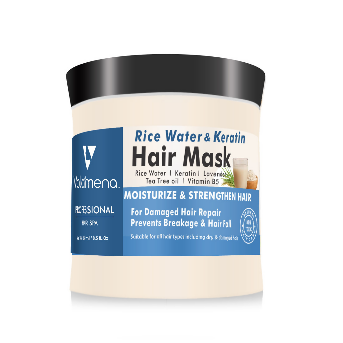 Volamena Rice Water & Keratin Hair Mask | Grocsy
