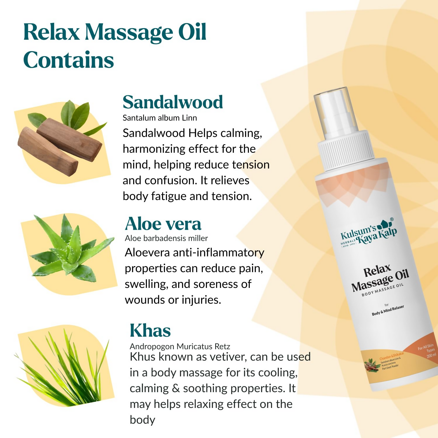 Kulsum's Kaya Kalp Relax Massage Oil For Body & Mind Relaxer | Grocsy