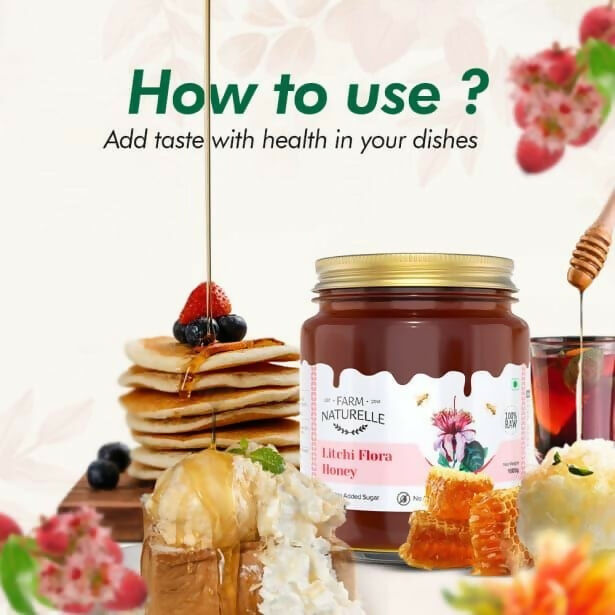 Farm Naturelle 100% Pure Litchi Flora Honey – Natural Sweetness | Grocsy