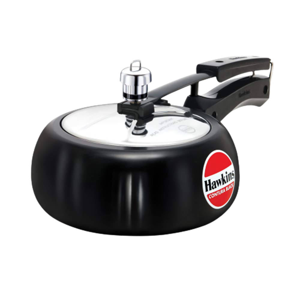 Hawkins Contura Hard Anodised Aluminium Pressure Cooker 2 Litre - Black | Grocsy