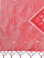 Shree Shyam Fashion Sajni Peach Linen Cotton Saree | Grocsy