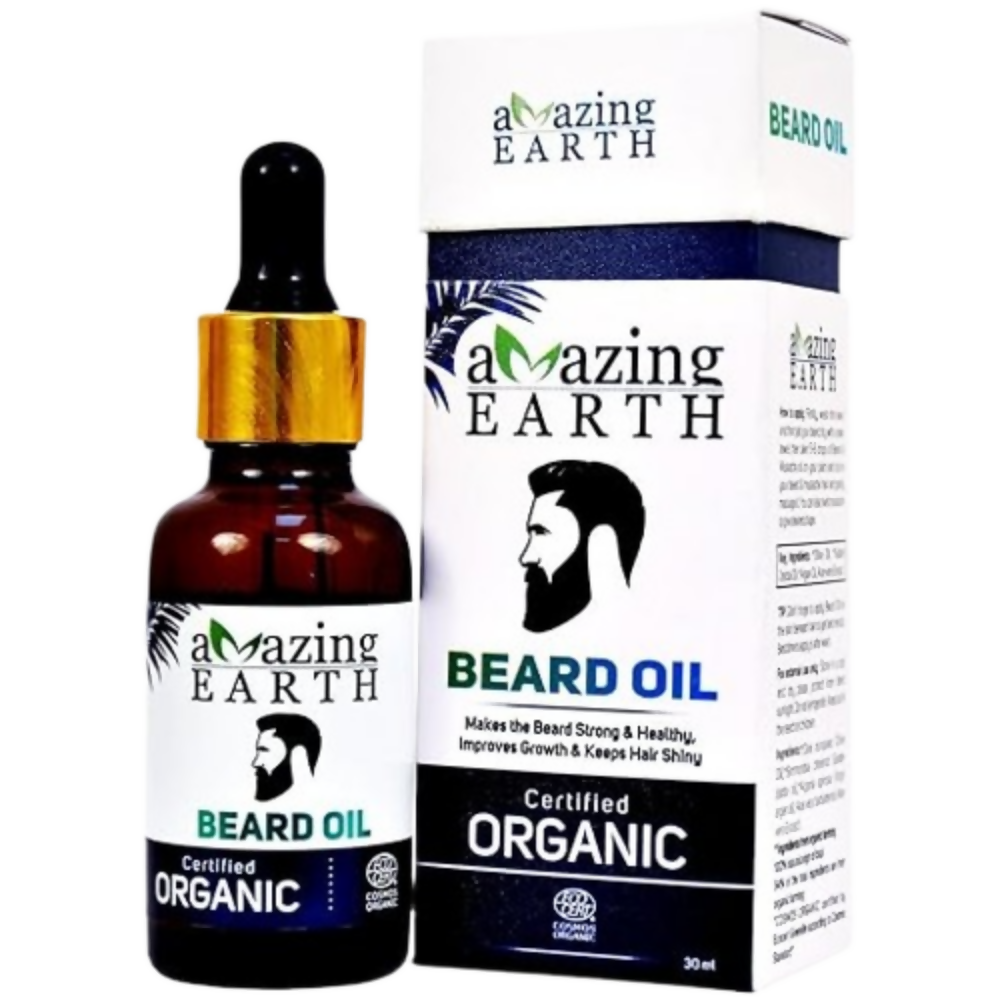 Amazing Earth Certified Organic Beard Growth Oil | Grocsy